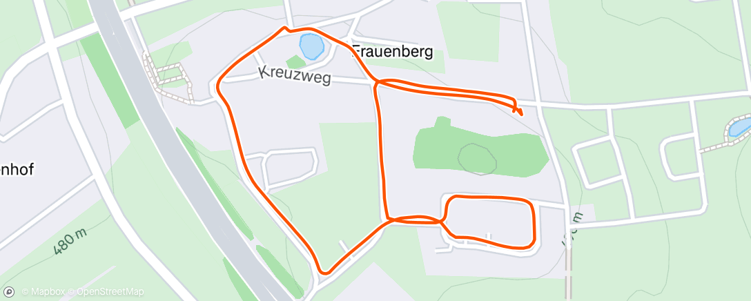 Map of the activity, Lauf am Morgen