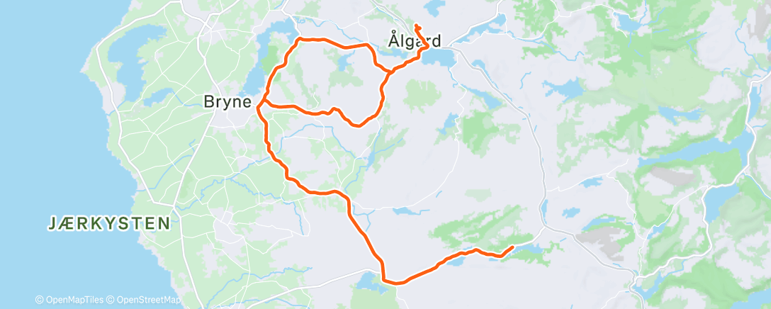 Map of the activity, Salty Morning Ride