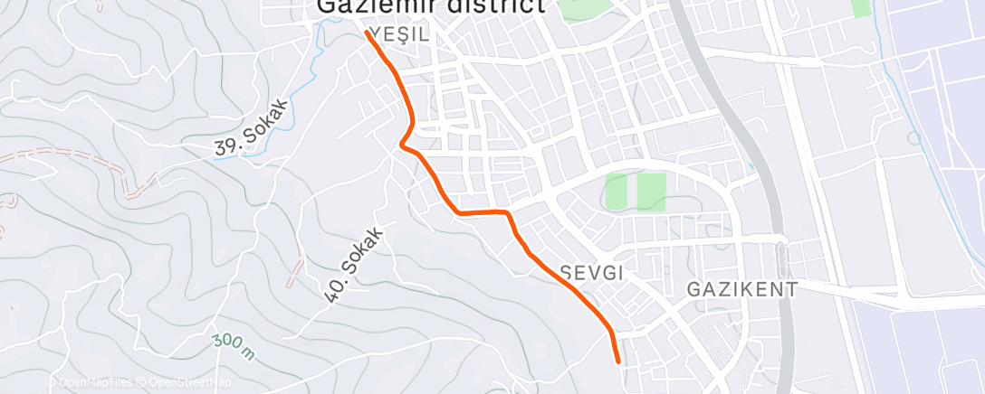 Map of the activity, Morning Run