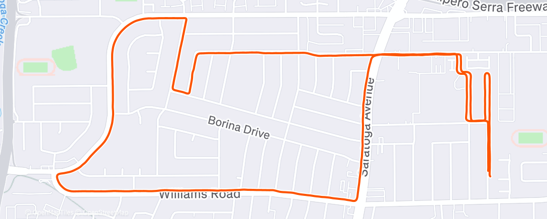Map of the activity, Morning Run