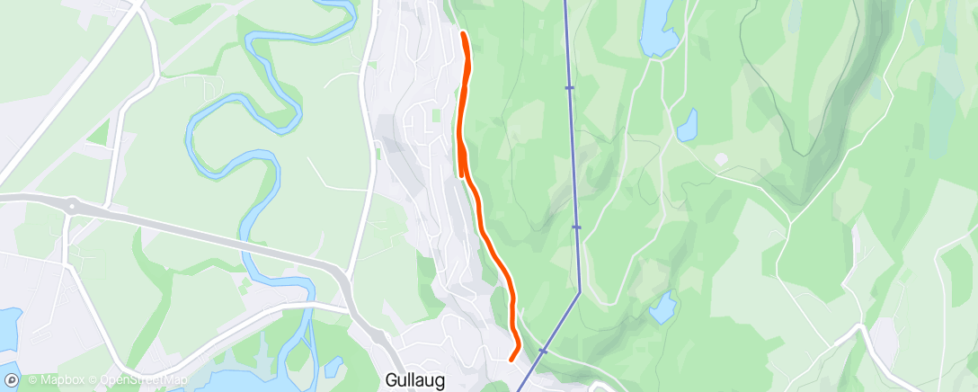 Map of the activity, Evening Run - rolig