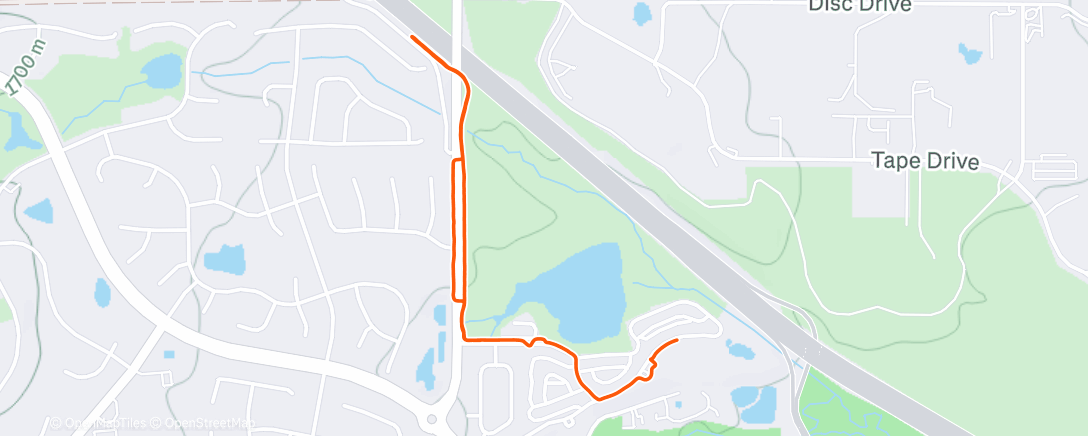 Map of the activity, Walk/Jog
