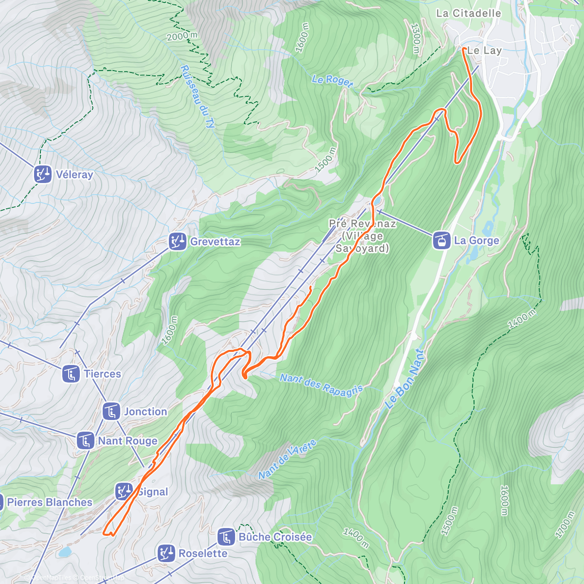 Карта физической активности (Ski de rando avec mes puces)