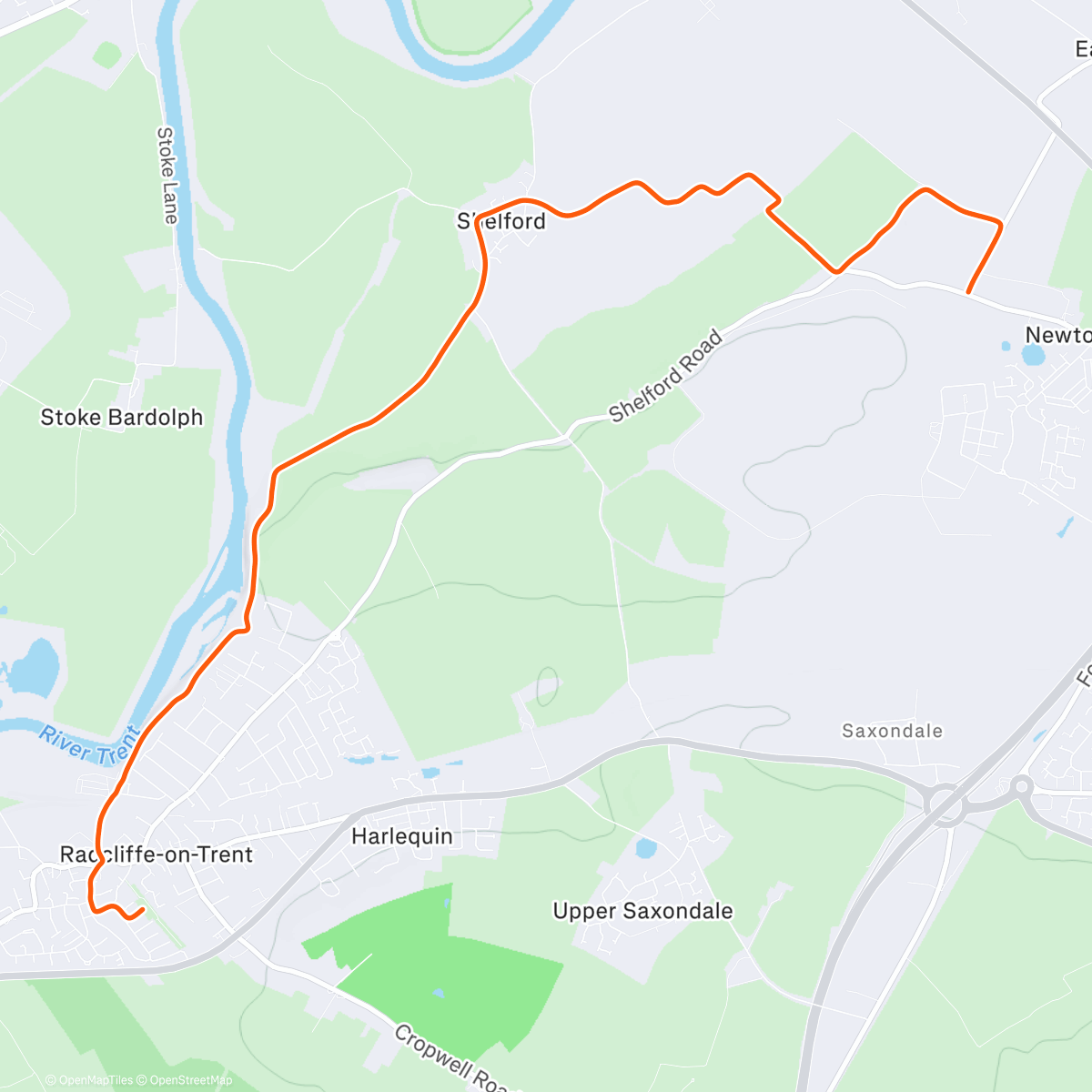 Карта физической активности (Muddy hike finishing off with a bit of running)