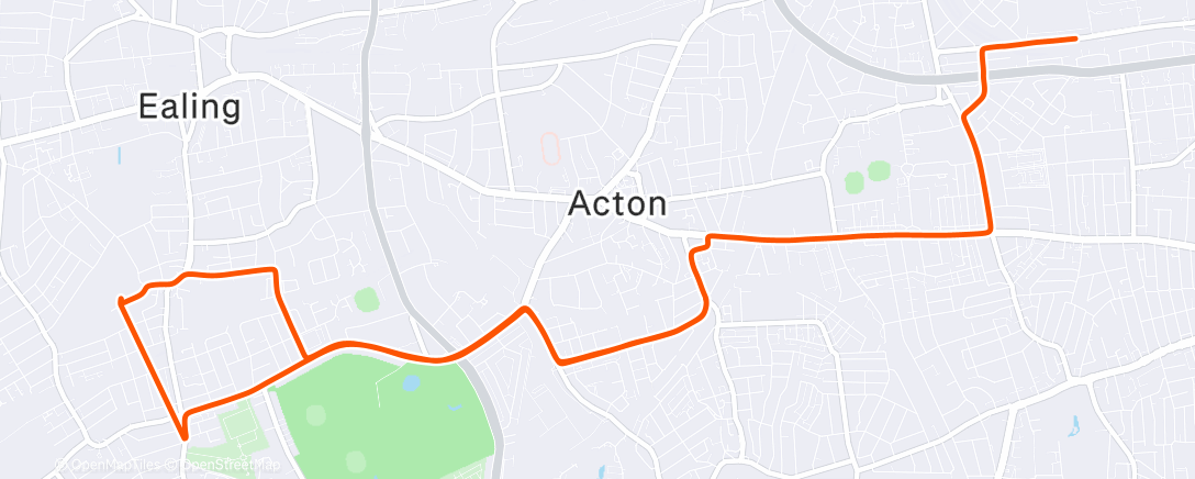 Map of the activity, Afternoon Ride