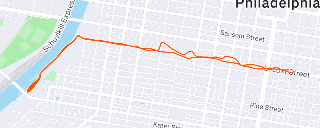 Map of the activity, Night Run