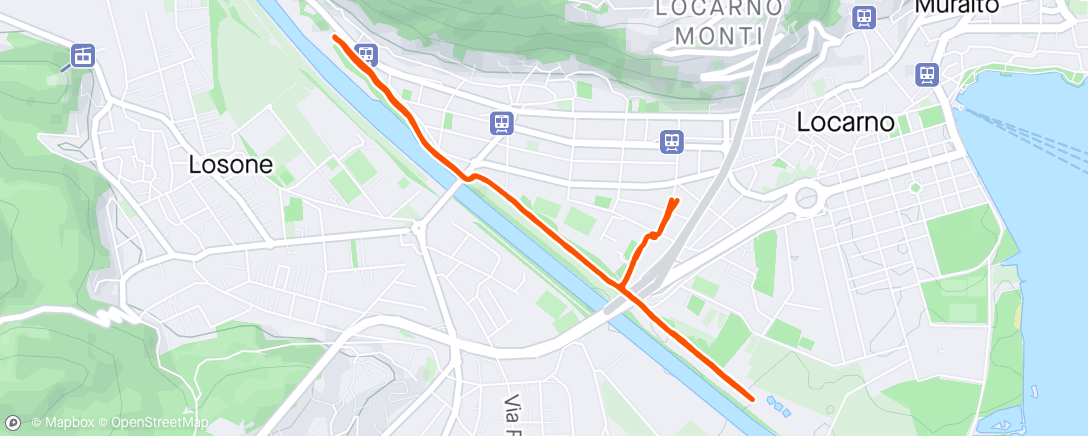 Mapa de la actividad, Locarno run