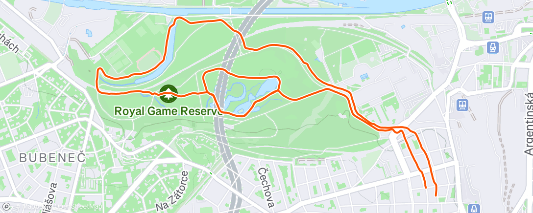 Map of the activity, Morning Run