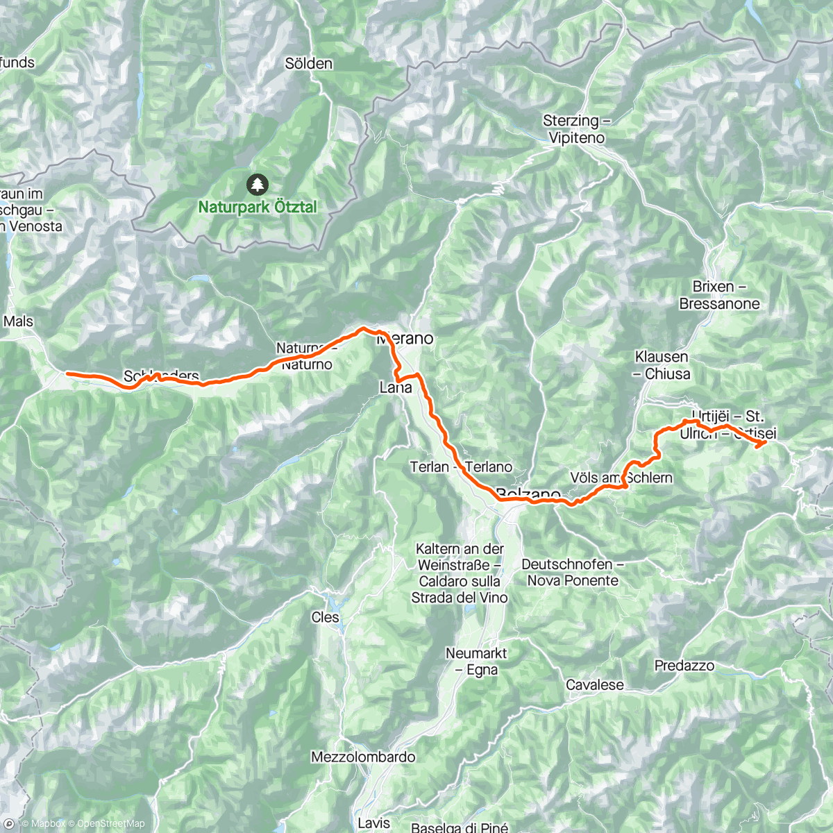 Map of the activity, Giro d‘Italia - Stage 16