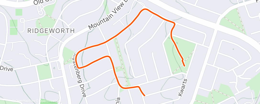 Map of the activity, Evening Walk