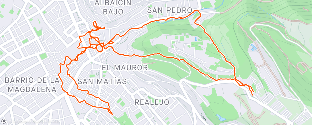 Map of the activity, Rest day - Granada