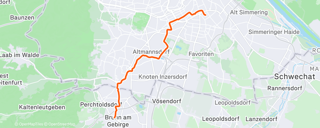 Map of the activity, Afternoon Ride #commute