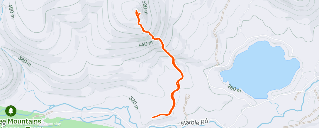 Map of the activity, Morning Hike