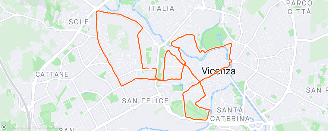 Map of the activity, Corri X Vicenza 🙂 Gambe non pervenute 😅