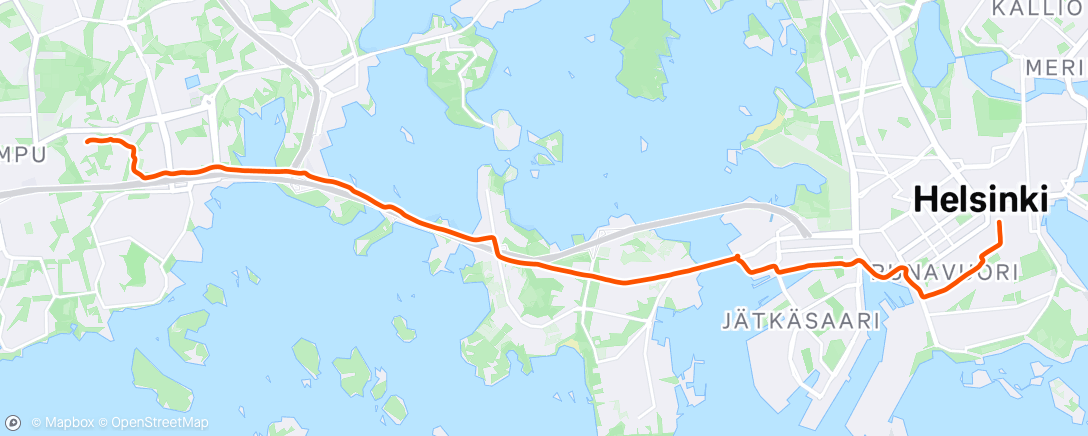 Map of the activity, Afternoon Ride