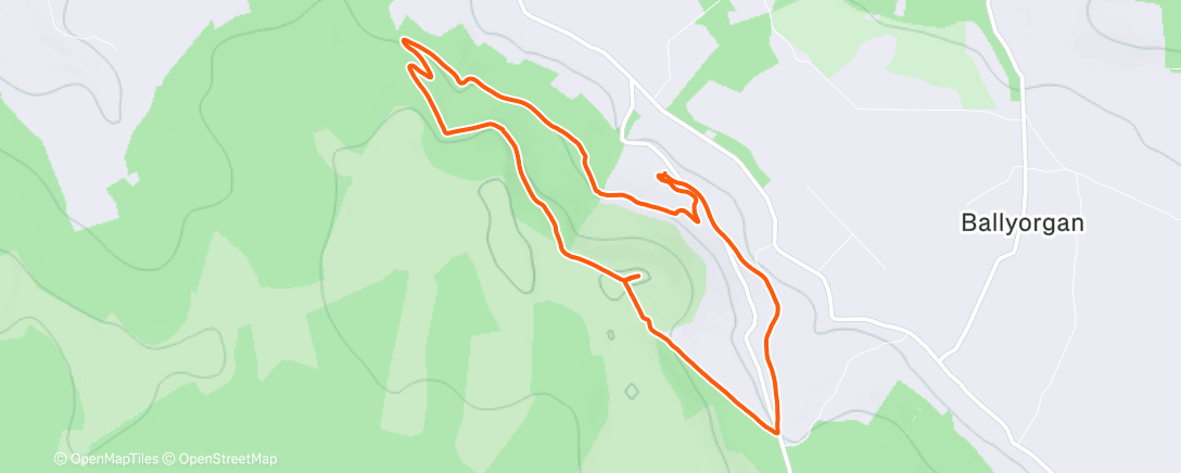 Map of the activity, Lunch Hike