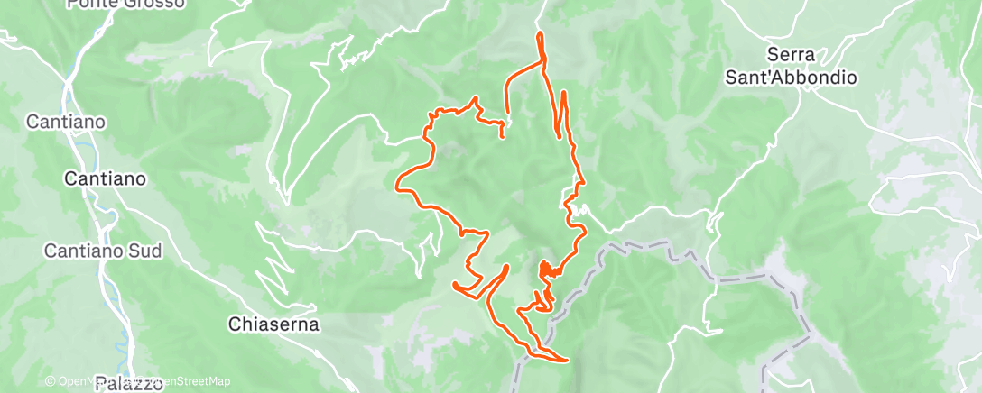 Map of the activity, Pedalata mattutina