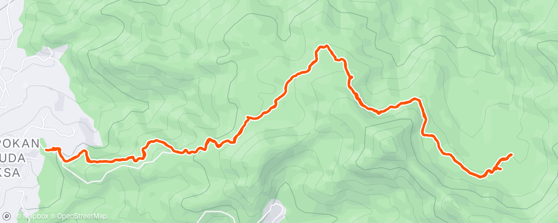 Map of the activity, Lari Trail Petang