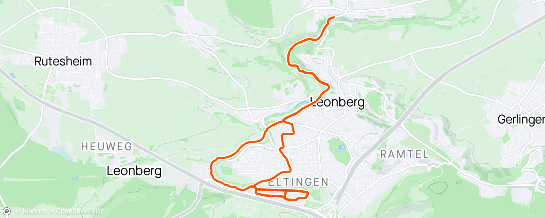 Map of the activity, Rollentraining im Hertich