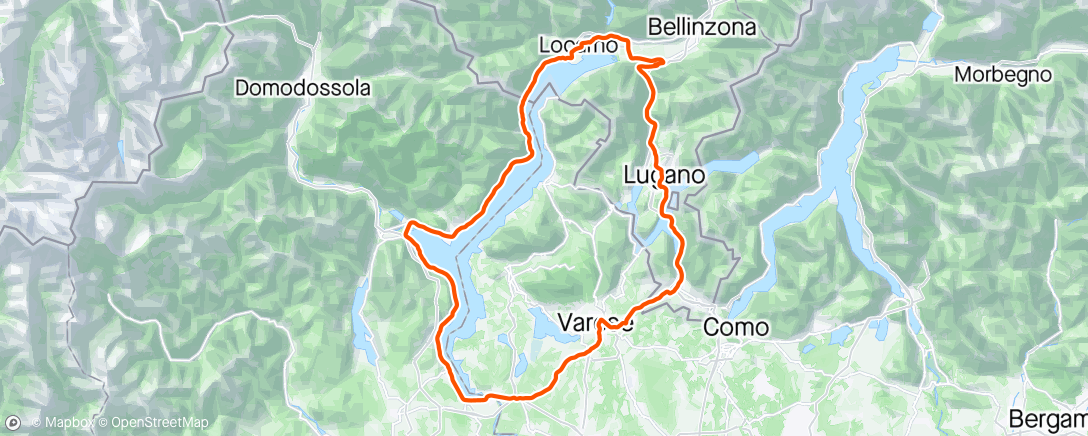 Mapa da atividade, Lago Maggiore ✅