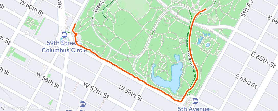 Map of the activity, NYC Half Shakeout with Apex for Youth