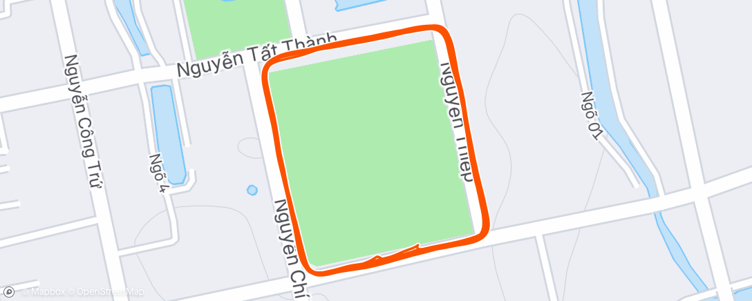 Map of the activity, Afternoon Run