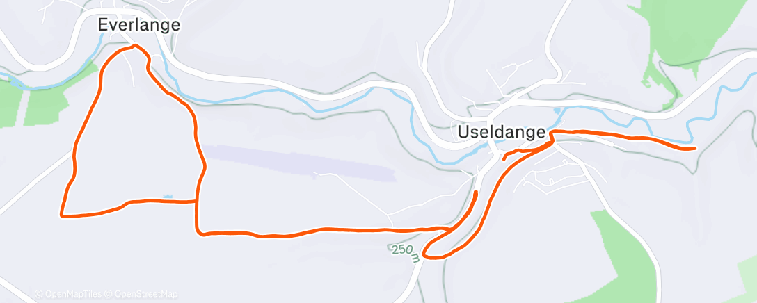 Map of the activity, Morning Run