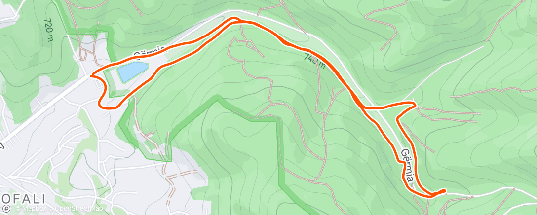 Map of the activity, Morning Run