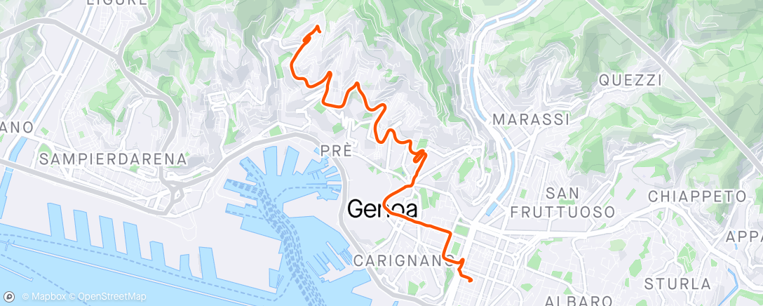 Map of the activity, Percorso Bike