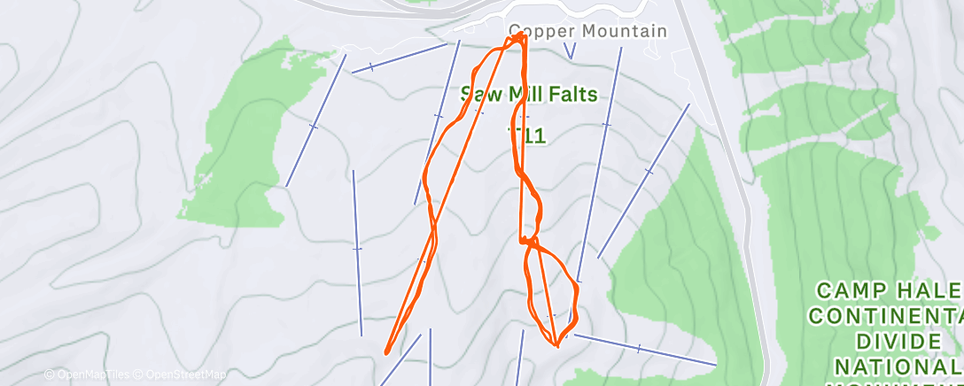 Map of the activity, Copper