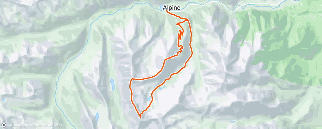 Map of the activity, Boulder Mountain, Mount Mamma, Grizzly Mountain
