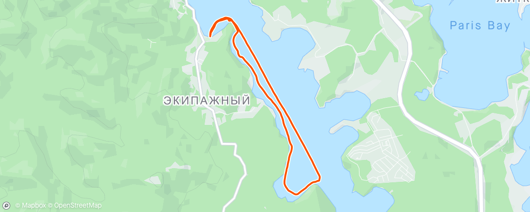 Map of the activity, Каякинг (после обеда)