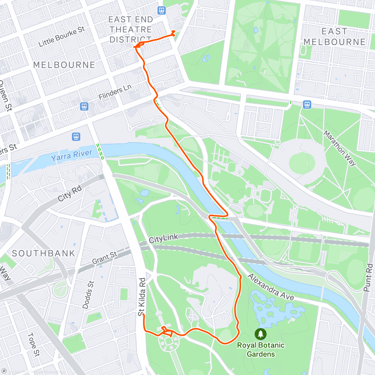 Map of the activity, Lunch Walk