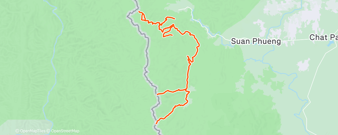 Map of the activity, Tanaosri 100K | 13th Overall