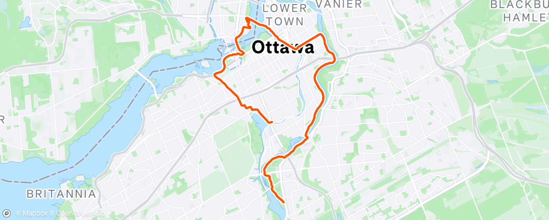 Map of the activity, Afternoon Ride