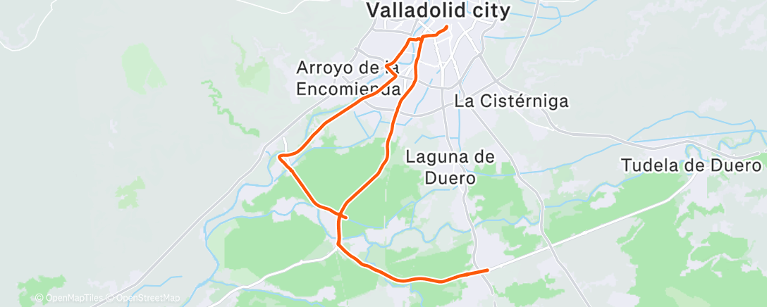 Mapa de la actividad, Bicicleta a la hora del almuerzo