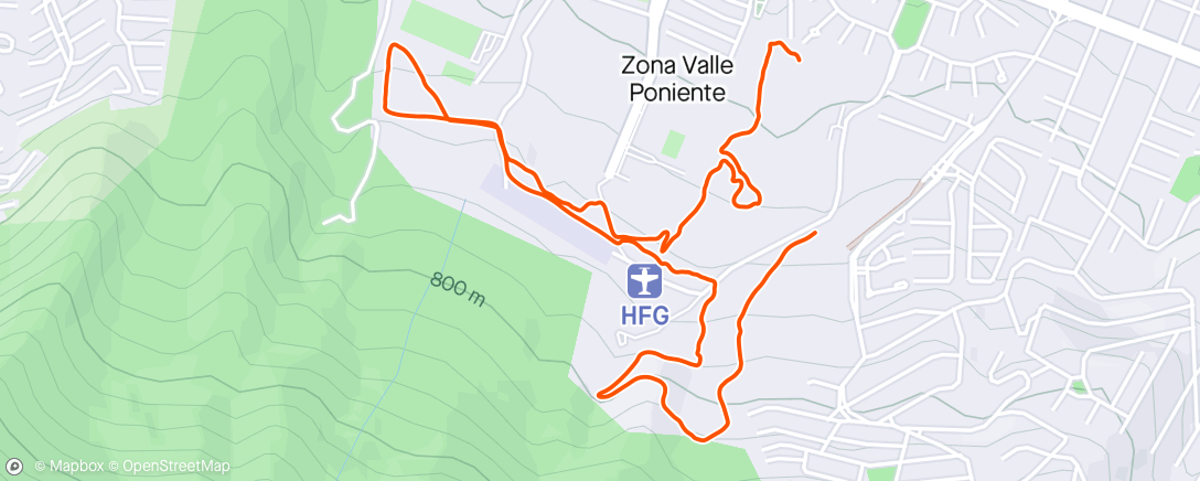 Mappa dell'attività Vuelta ciclista por la tarde