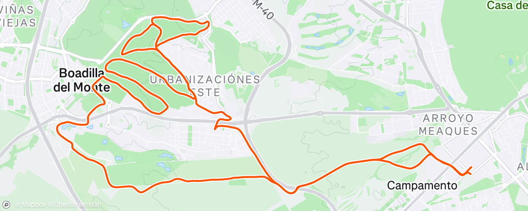 Map of the activity, Bicicleta por la mañana