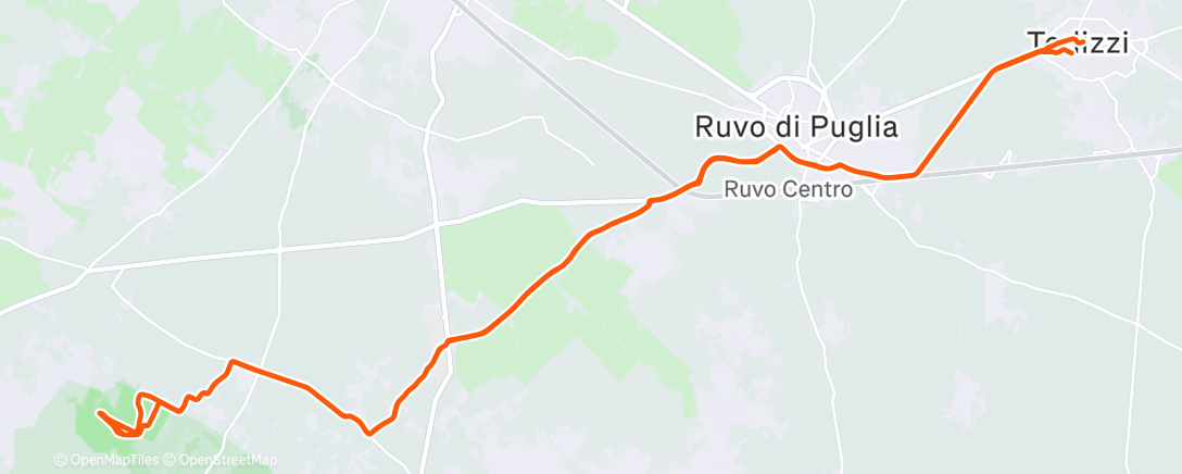 Map of the activity, Sessione di mountain biking all’ora di pranzo