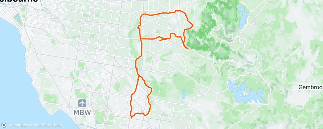 Map of the activity, Morning Ride
