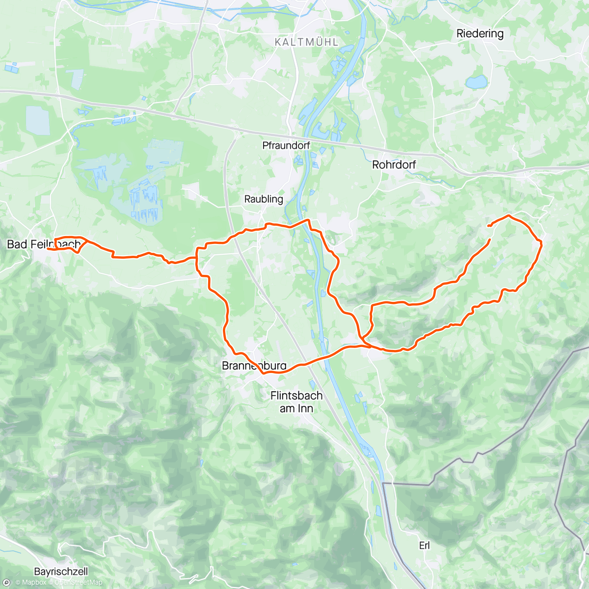 Map of the activity, Riding into the sunset with my daughter