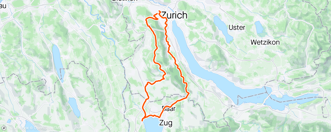 Map of the activity, Surprise zug road loop
