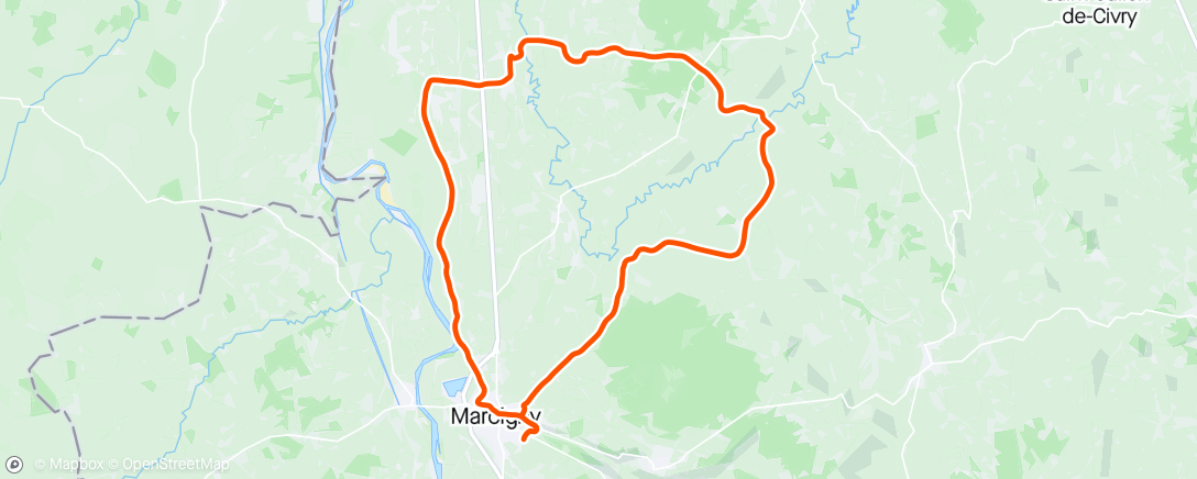 Mapa da atividade, Sortie vélo dans l'après-midi