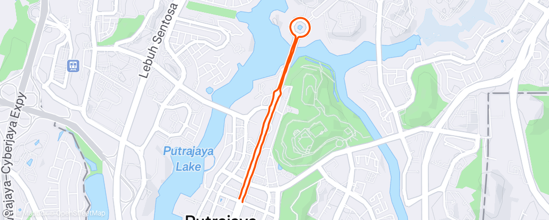 Map of the activity, Night Run