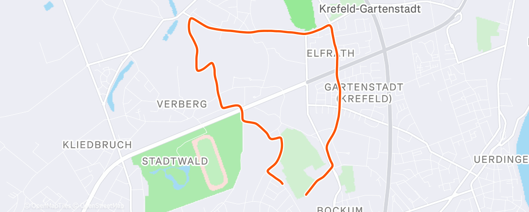 Map of the activity, Lauf am Nachmittag