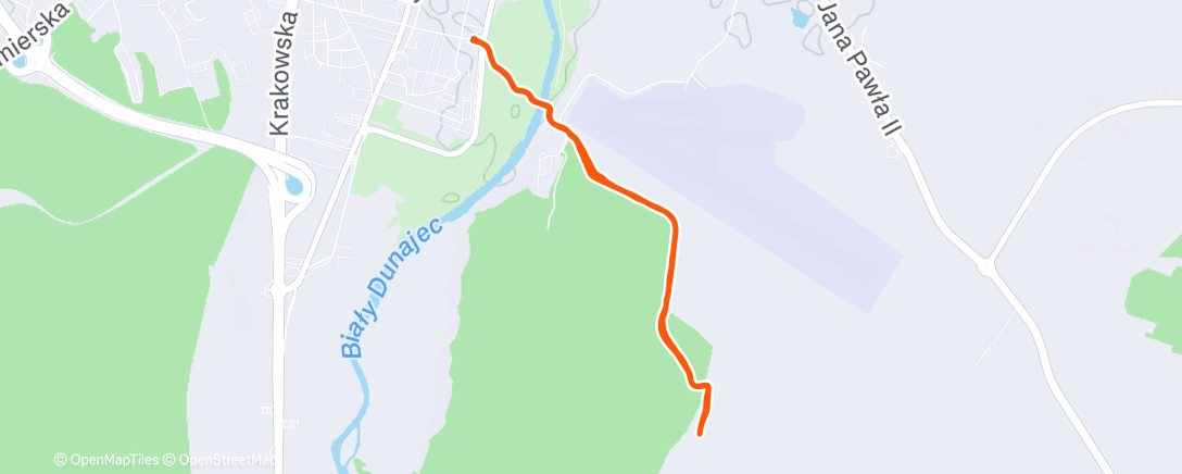 Map of the activity, Lunch Run