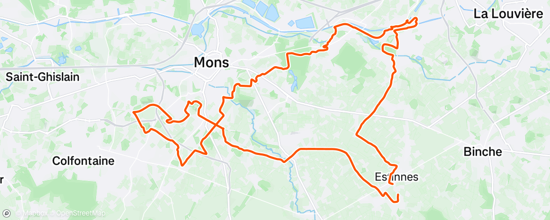 Map of the activity, Sortie VTT le matin