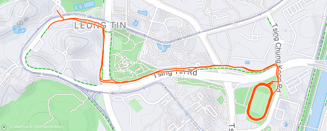Map of the activity, Afternoon Run