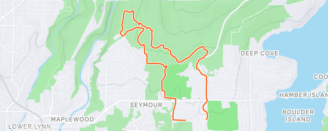 Map of the activity, Lunch Trail Run