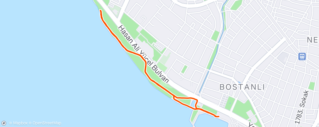 Map of the activity, Evening Run